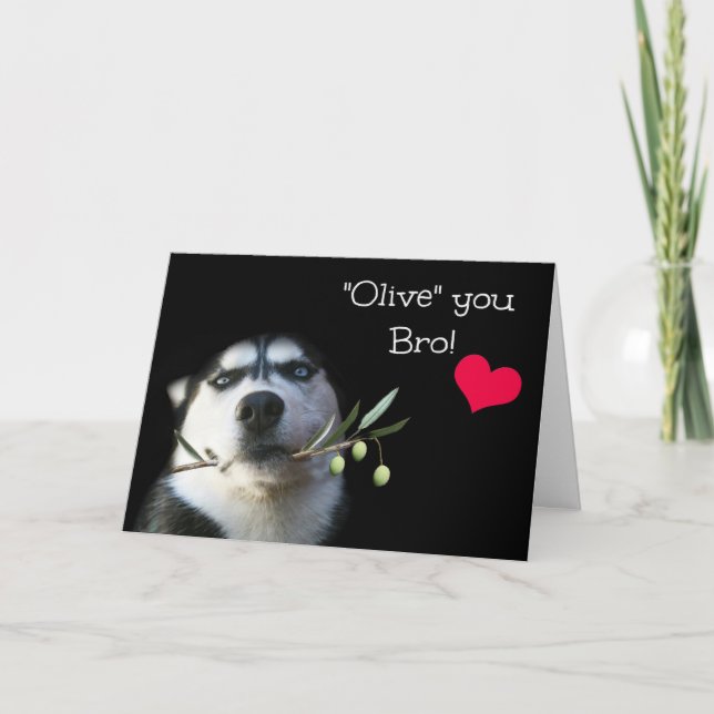 Carte Heureuse Sainte-Valentin pour Frère (Devant)
