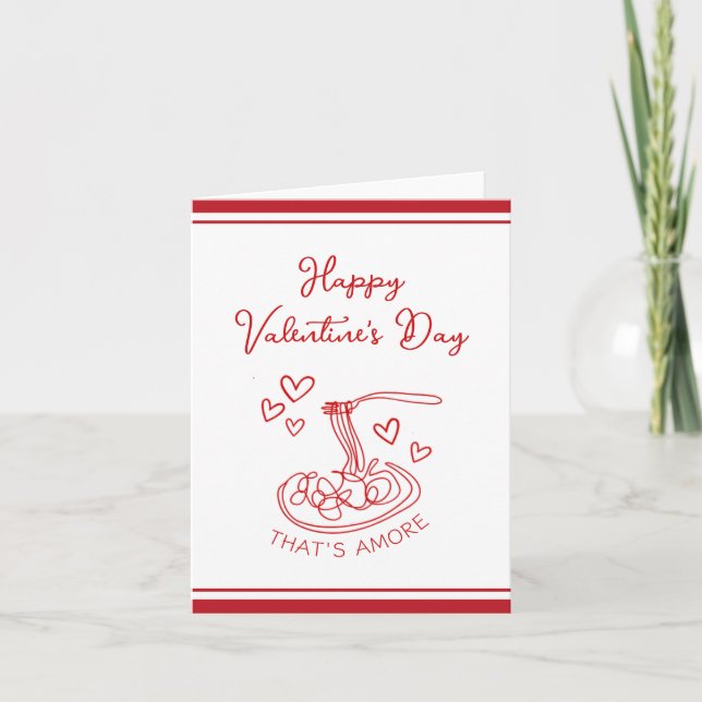 Carte Heureuse Sainte-Valentin simple qui est plus rouge (Devant)