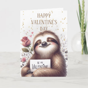 Carte Heureuse Sainte-Valentin Sloth