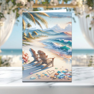 Carte Heureuse Sainte-Valentin   Vagues océaniques et ve