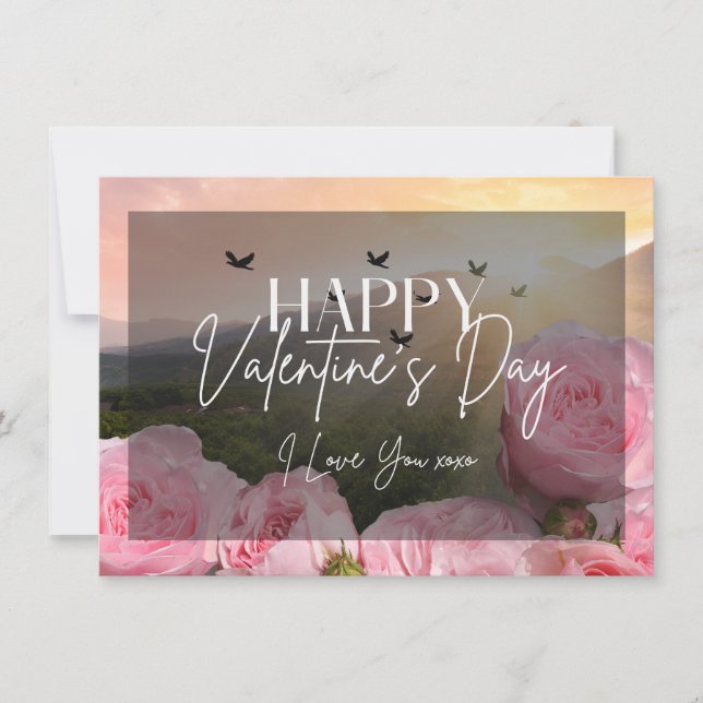 Carte Heureuse Sainte-Valentin XOXO I Love You (Devant)