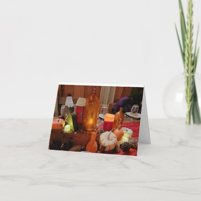 CARTE **HEUREUSES SALUTATIONS POUR L'AUTOMNE/REMERCIEMEN (Devant)