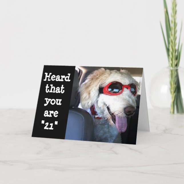 CARTE HEUREUX **21E ANNIVERSAIRE**TEMPS DE CÉLÉBRER ! !  (Devant)