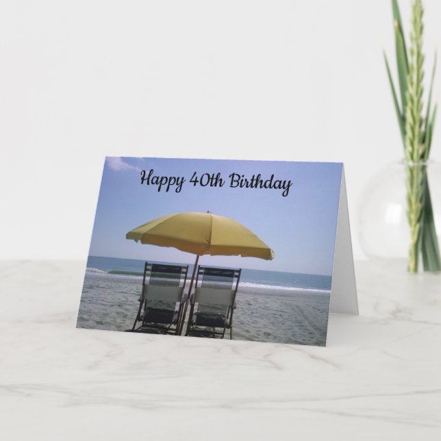 Carte HEUREUX **40ème** ANNIVERSAIRE (Devant)