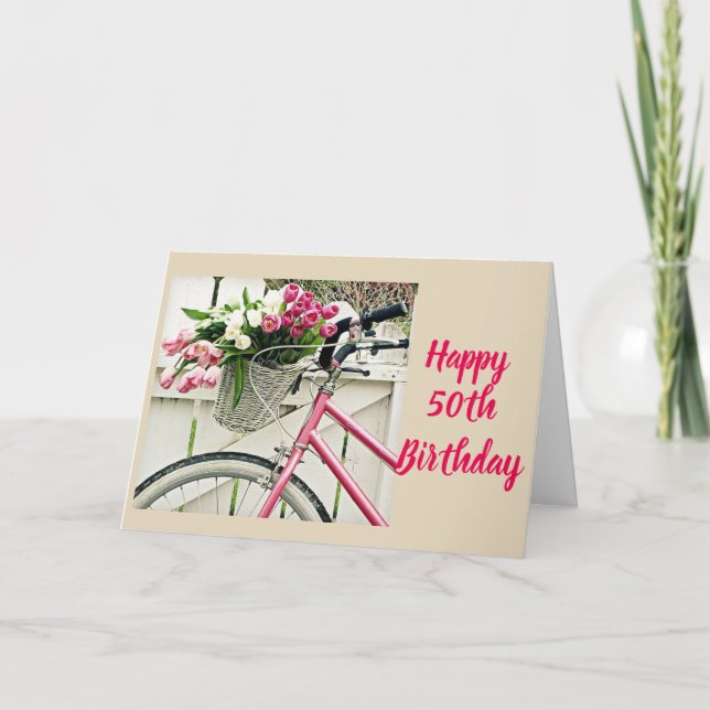 Carte **HEUREUX 50e ANNIVERSAIRE** à MON "TWIN" (Devant)