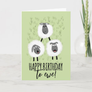 Carte heureux anniversaire à l'éleveur de moutons ewe 
