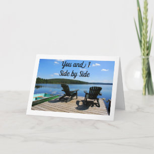 CARTE HEUREUX **ANNIVERSAIRE** À MON CÔTÉ DE L'AMOUR DE 