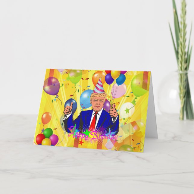 Carte heureux anniversaire donald trump (Devant)