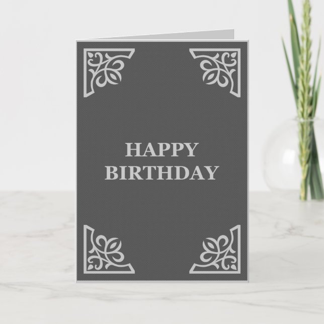 Carte heureux anniversaire (élégantGreys) (Devant)