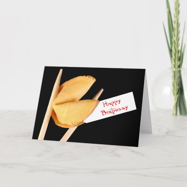 Carte Heureux Anniversaire Fortune Cookie (Devant)