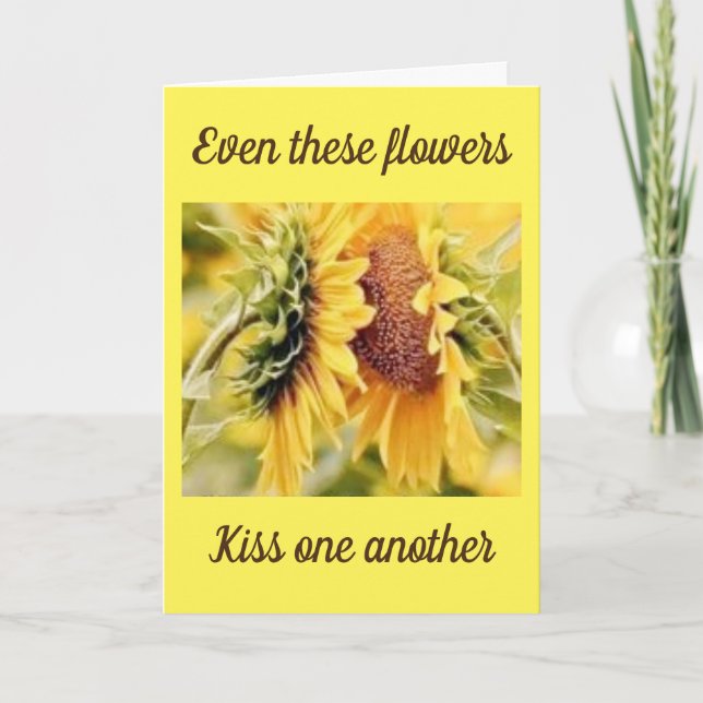 CARTE HEUREUX **^ANNIVERSAIRE*** NOUS VOULONS KISS (Devant)