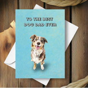 Carte Heureux Berger Australien Meilleure Fête des pères