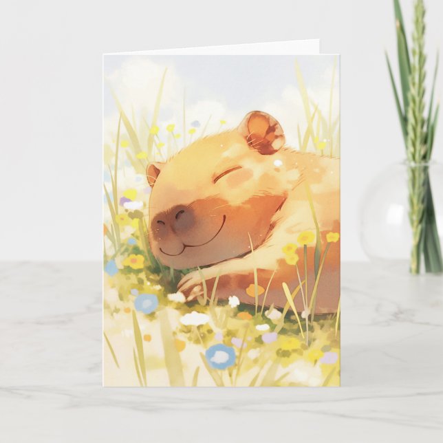 Carte Heureux comme Capybara (Devant)
