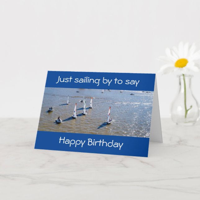 CARTE HEUREUX COMME UNE JOURNÉE AU LAC - ANNIVERSAIRE SO (Petite plante)