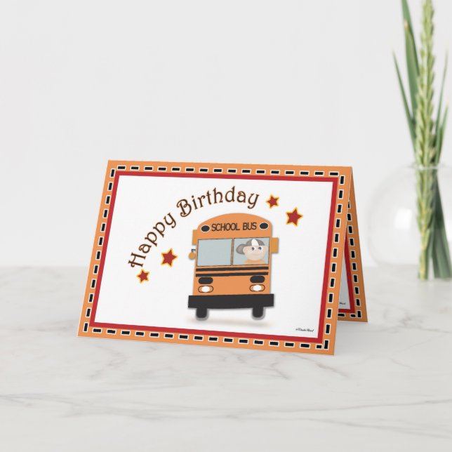 Carte Heureux conducteur de bus d'anniversaire (Devant)