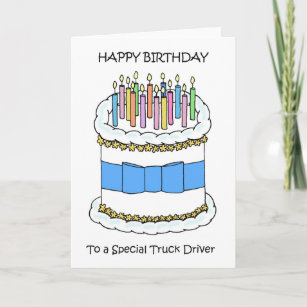 Carte Heureux conducteur de camion d'anniversaire