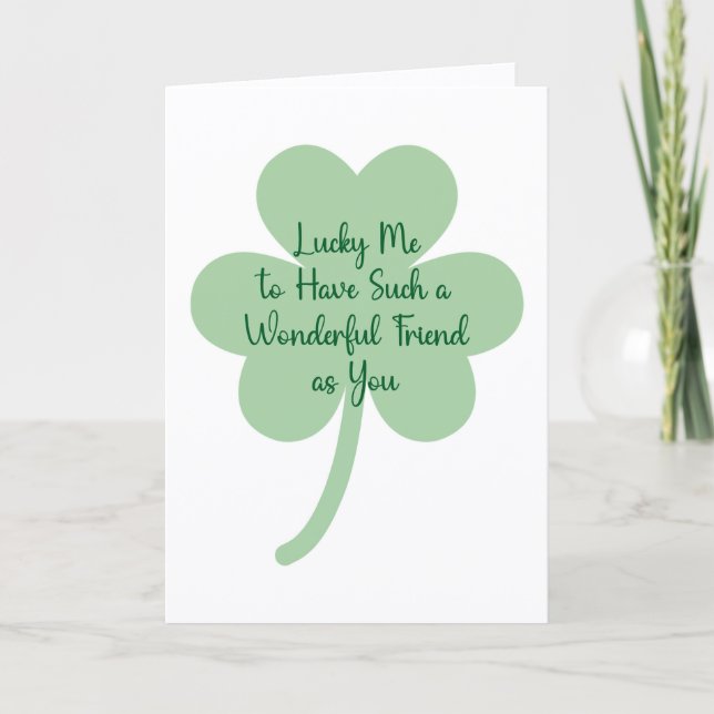 Carte Heureux de t'avoir ami de la Saint-Patrick (Devant)