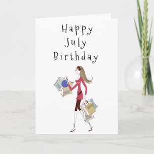 CARTE HEUREUX *****JUILLET**** ANNIVERSAIRE POUR **ELLE*