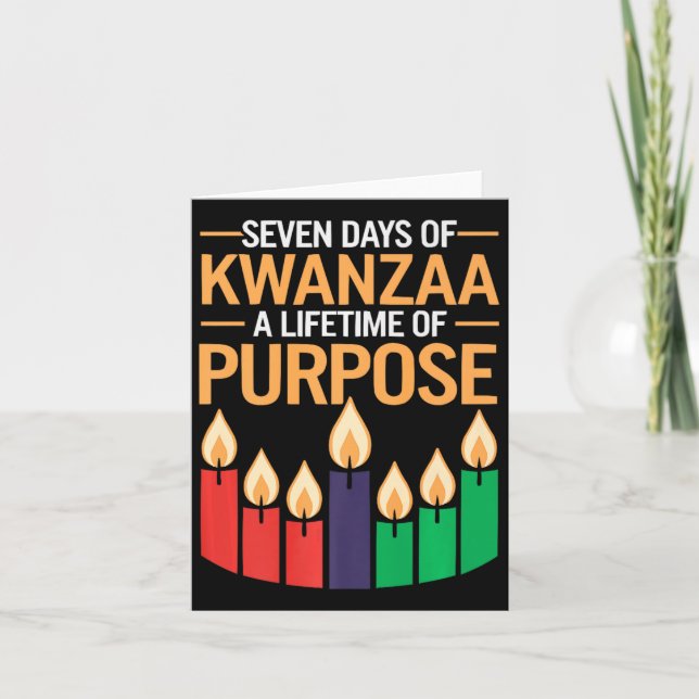 Carte Heureux Kwanzaa bougies Afrique Fête Afrique Améri (Devant)