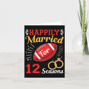 Carte Heureux Marié Pour 12 Saisons 12ème Mariage Annive