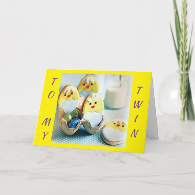 CARTE HEUREUX "PÂQUES" ET "PRINTEMPS" À ****MA VILLE*** (Devant)