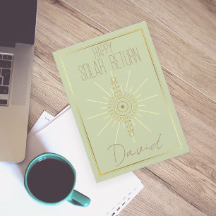 Carte Heureux retour solaire astrologie Anniversaire