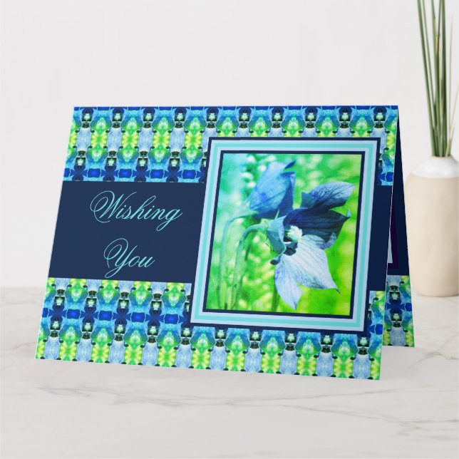 Carte Heureux voeux D'Anniversaire Dans Un Salutation Fl (Devant)
