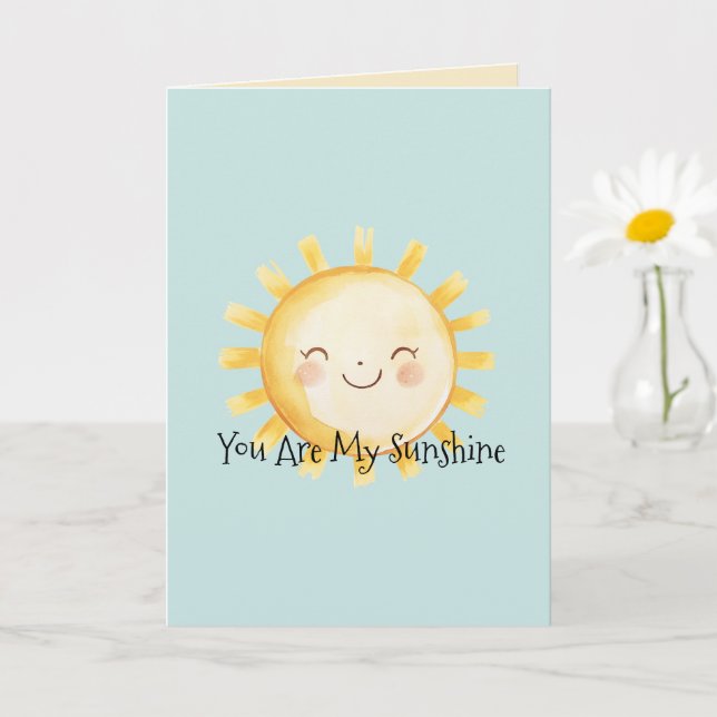 Carte Heureux Vous êtes mon soleil  (Petite plante)