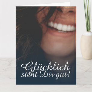 Carte Heureux vous va bien ! - Bleu