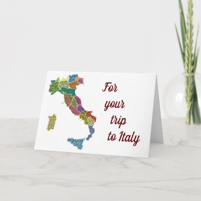 CARTE **HEUREUX VOYAGE POUR VOUS** À **ITALIE** (Devant)