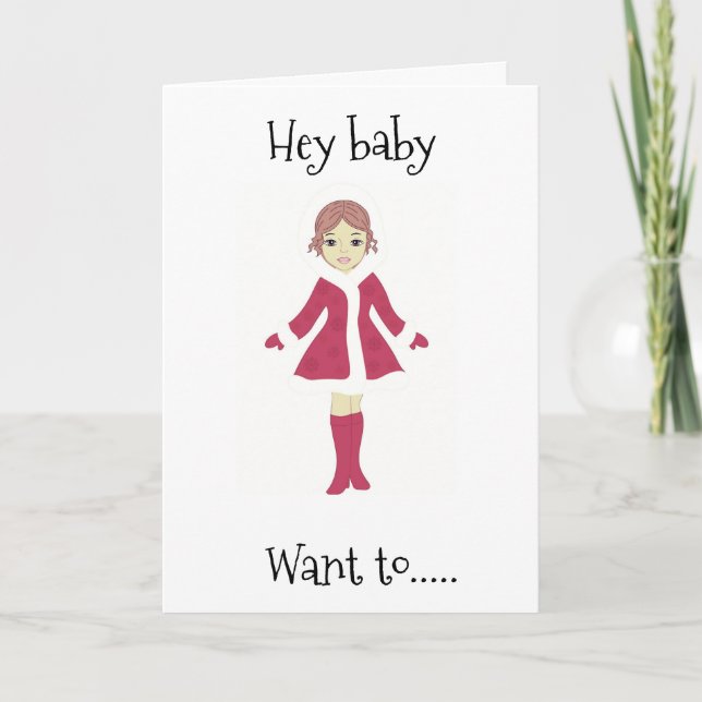 CARTE HEY BÉBÉ **VOUS VOULEZ ME RENCONTRER SOUS LE MISTL (Devant)