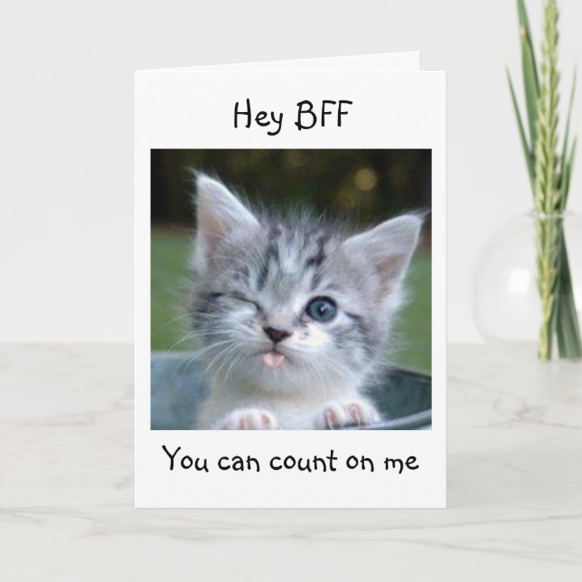 CARTE HEY BFF JE NE DIRAI PAS VOTRE ANNIVERSAIRE HEUREUX (Devant)