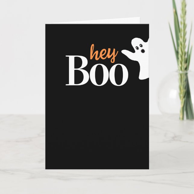 Carte Hey Boo Funny Halloween Holiday (Devant)