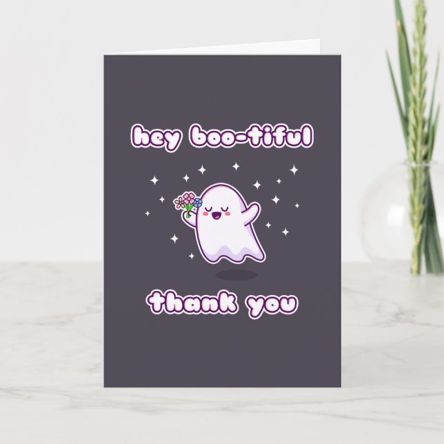 Carte Hey Boo-tiful Merci Pun Card (Devant)
