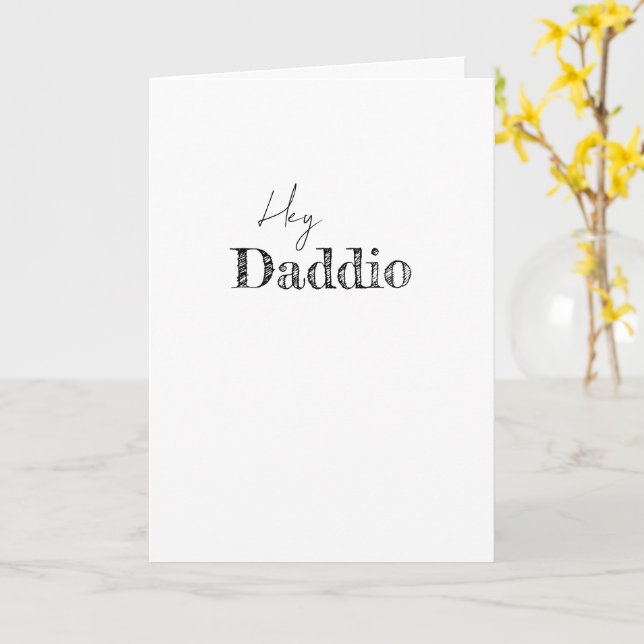 Carte Hey Daddio JOYEUSE FÊTE DES PÈRES Moderne (Fleur jaune)