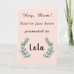 Carte Hey Maman, tu viens d'être promu à Lola Card