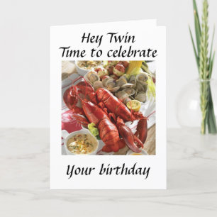 CARTE HEY **TWIN** VOICI UN SOUHAIT D'ANNIVERSAIRE DE LO