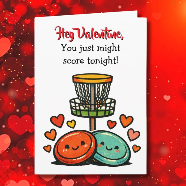 Carte Hey Valentine, You just might Score | Flirty (Créateur téléchargé)