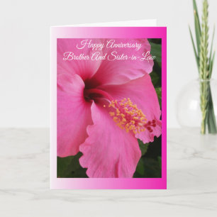 Carte Hibiscus Brother Et Femme Anniversaire Personnalis