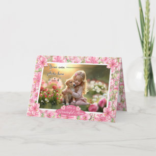 Carte Hibiscus & dentelle PINK