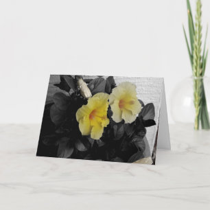 Carte Hibiscus jaune Photo "Joyeux anniversaire !" Salut