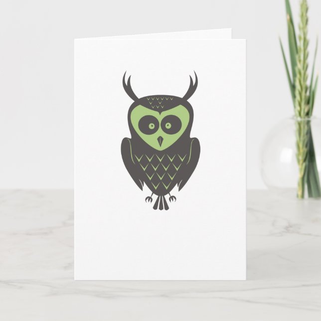 Carte Hibou d'automne (Devant)