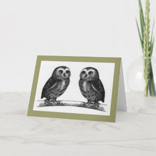 Carte Hibou deux : Notre mariage une huée : Anniversaire