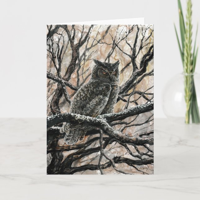 Carte Hibou d'hiver (Devant)