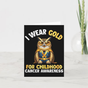 Carte Hibou Je Porte De L'Or Pour L'Enfance Cancer Sensi