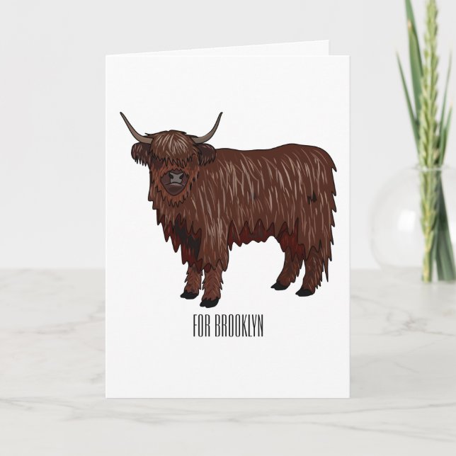 Carte Highland cow (Devant)