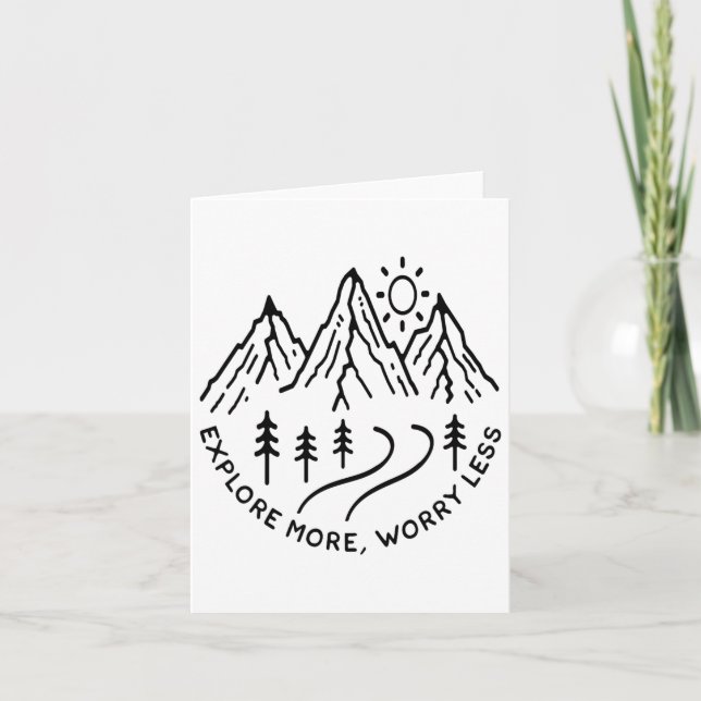 Carte Hiking Camping Mountain Travel Adventure (Devant)