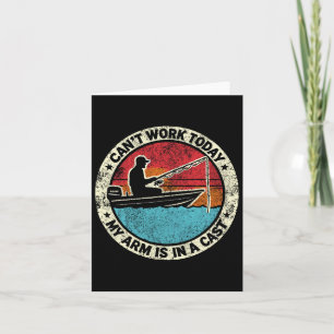 Carte Hilarious Fishing Je ne peux pas travailler aujour