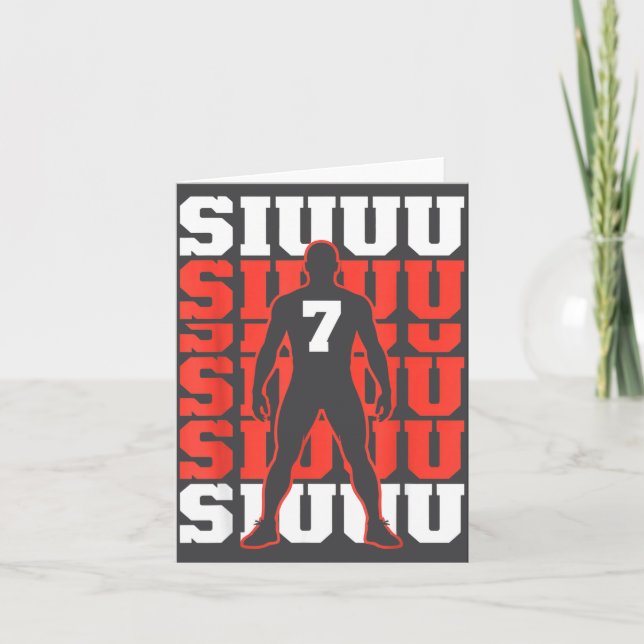 Carte Hilarious s Soccer Fan Lovers Siuuuu Soccer Player (Devant)