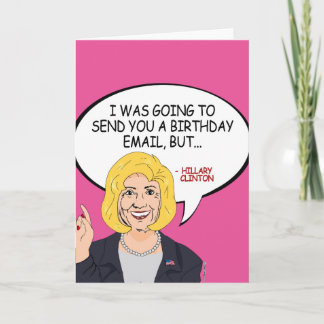 Carte Hillary Clinton Courriel Anniversaire